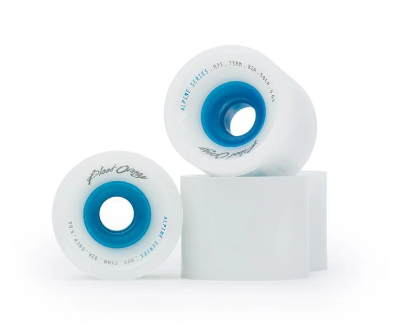 Complete Component - Blood Orange 73mm Alpine Series Longboard Wheels