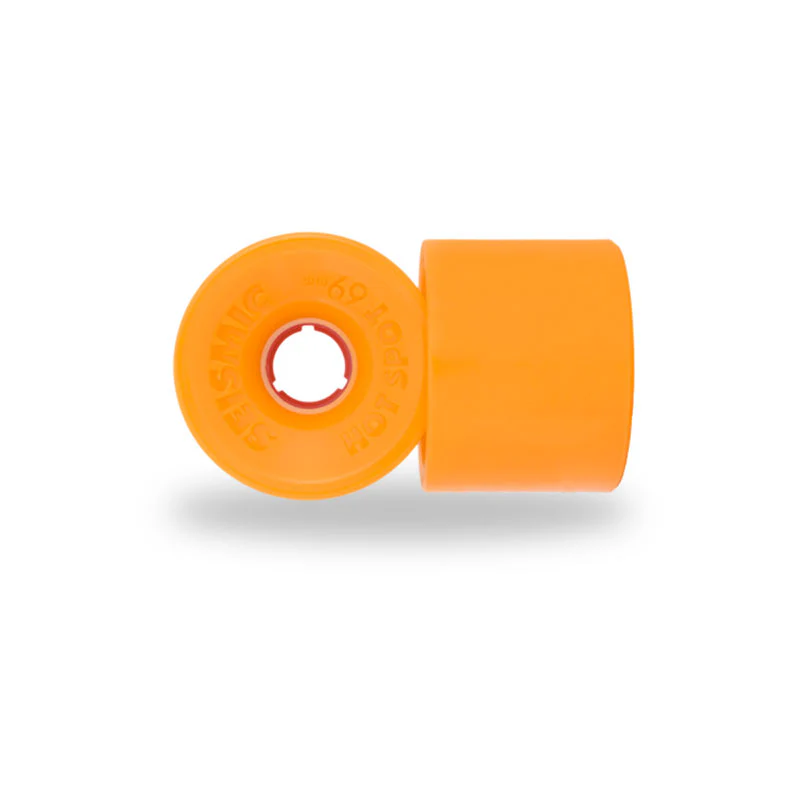 Complete Component - Seismic Hot Spot 69mm 78a Orange Longboard Wheels (Set of 4)